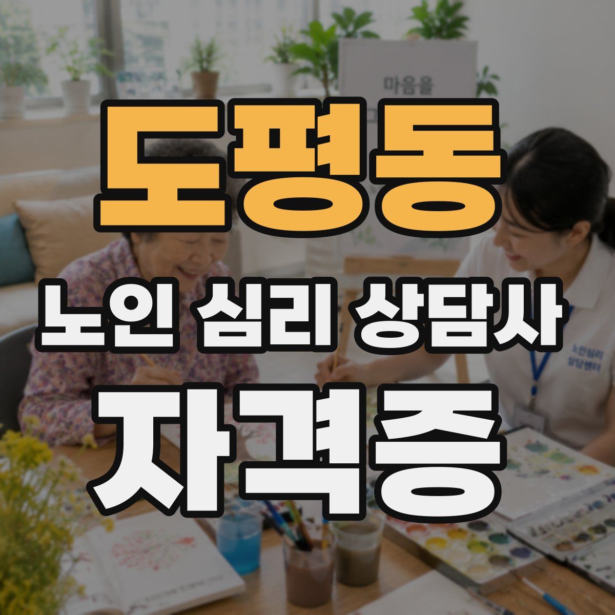 도평동 노인 심리 상담사 자격증
