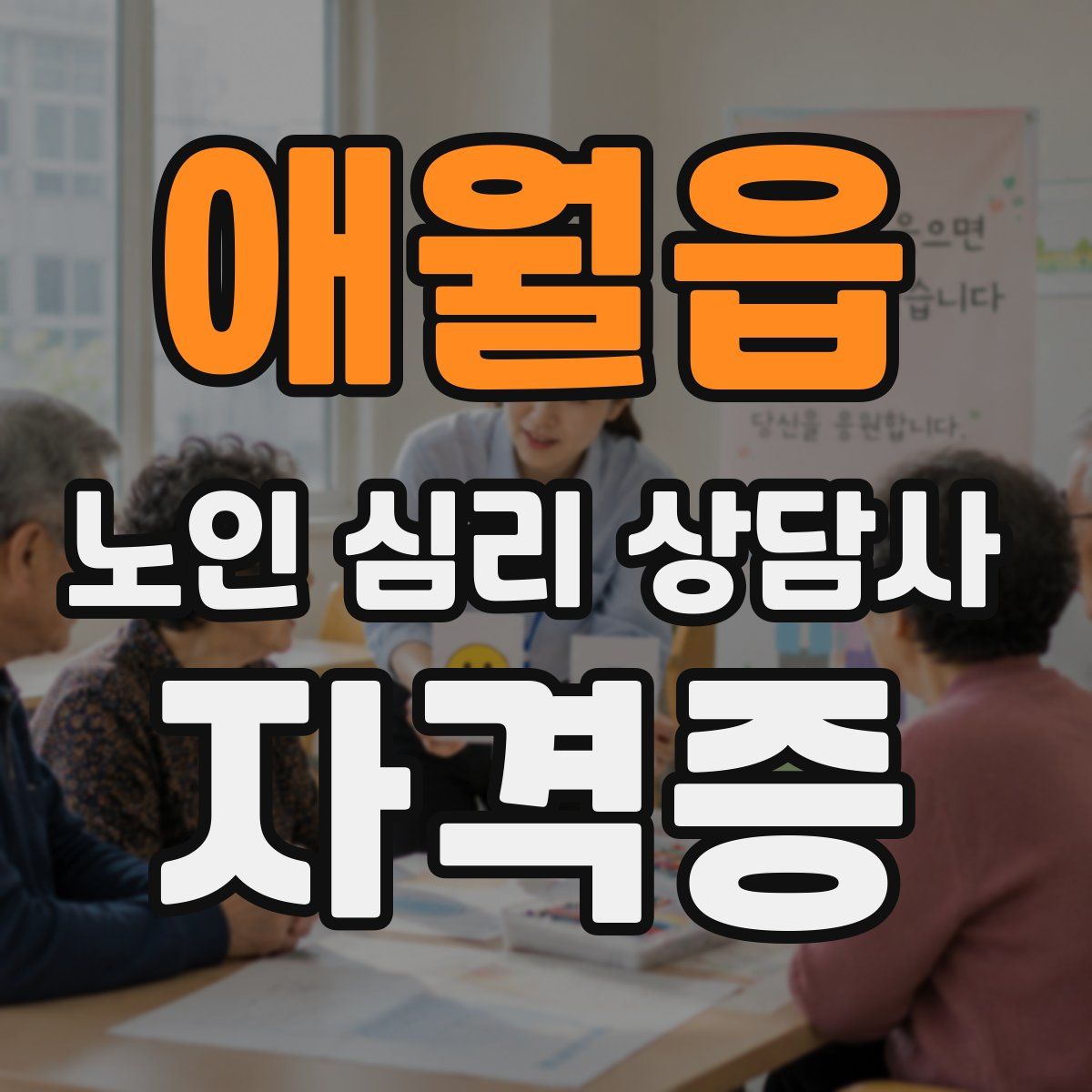 애월읍 노인 심리 상담사 자격증