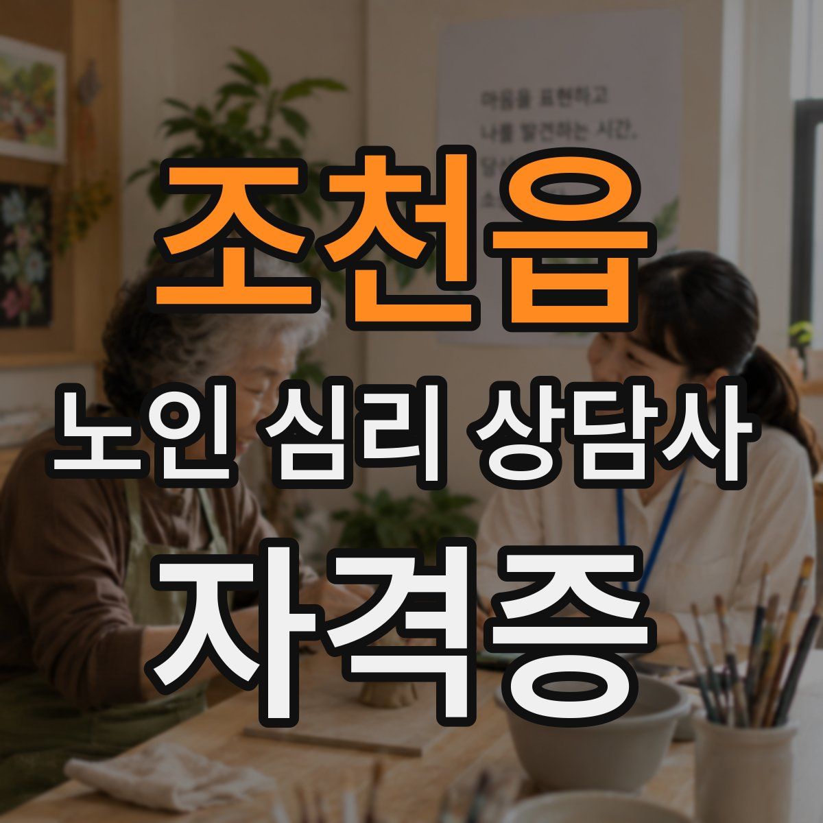 조천읍 노인 심리 상담사 자격증