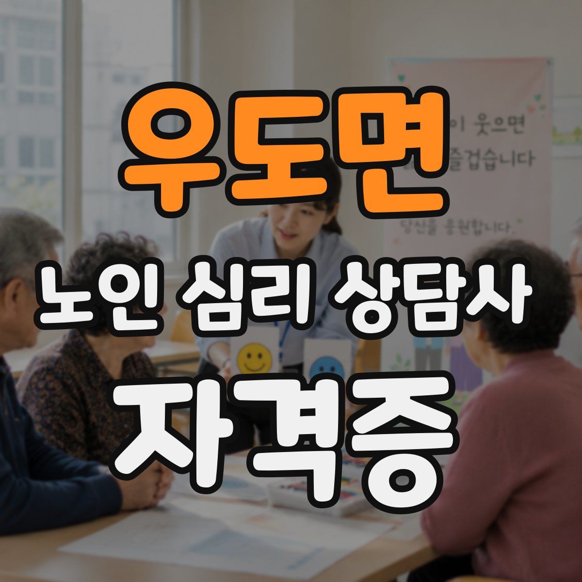 우도면 노인 심리 상담사 자격증
