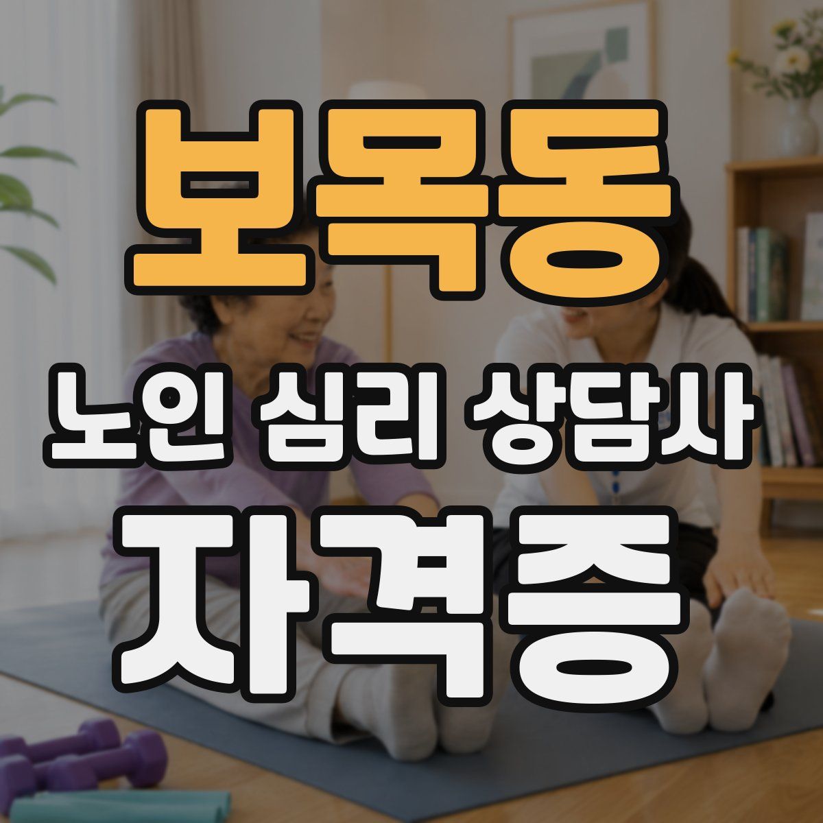 보목동 노인 심리 상담사 자격증