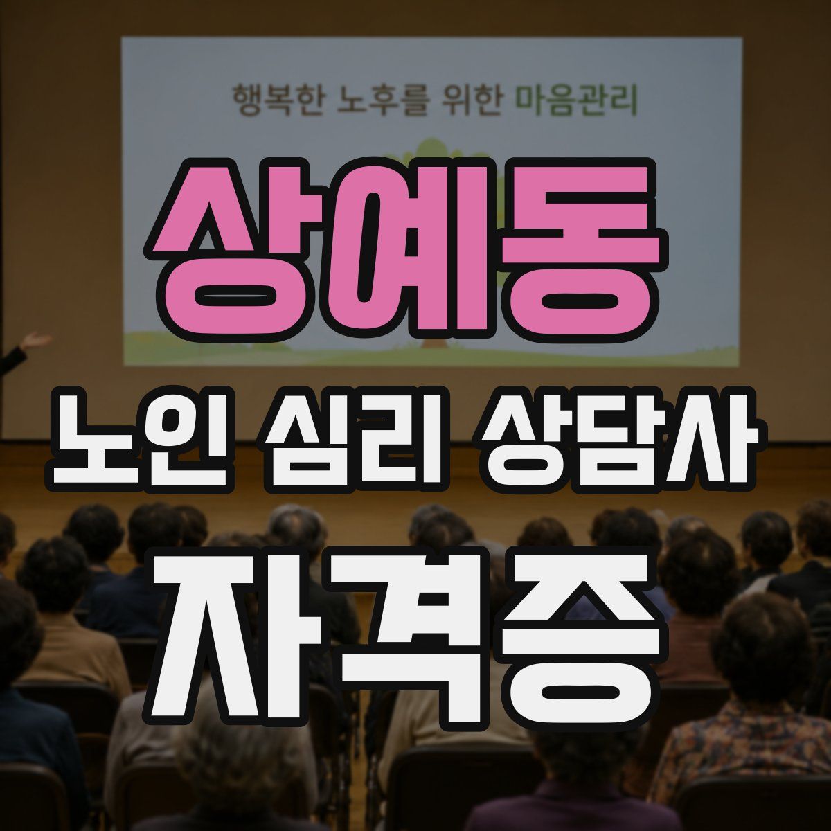상예동 노인 심리 상담사 자격증