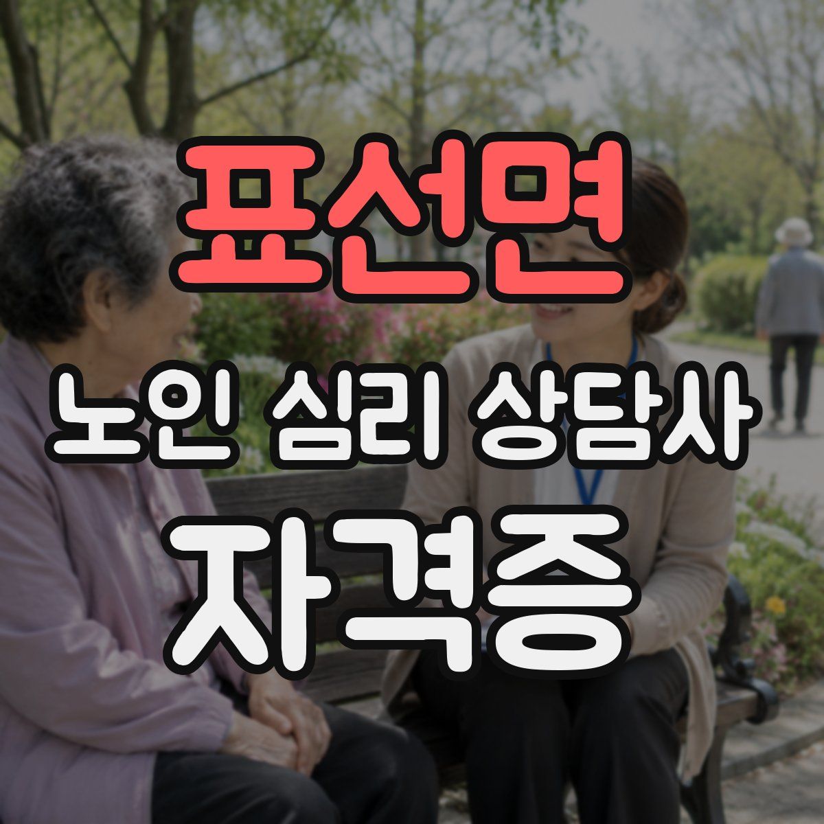 표선면 노인 심리 상담사 자격증