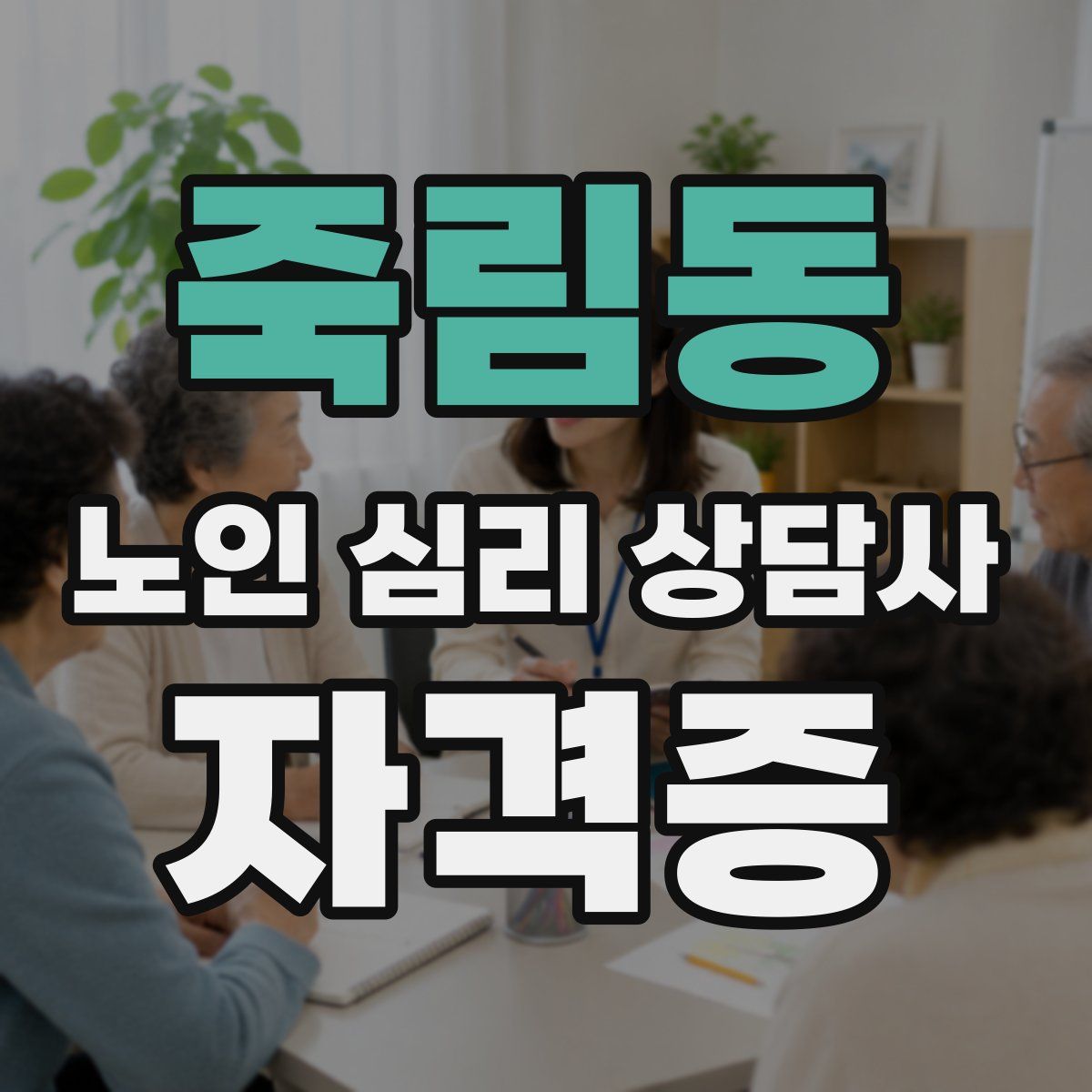 죽림동 노인 심리 상담사 자격증