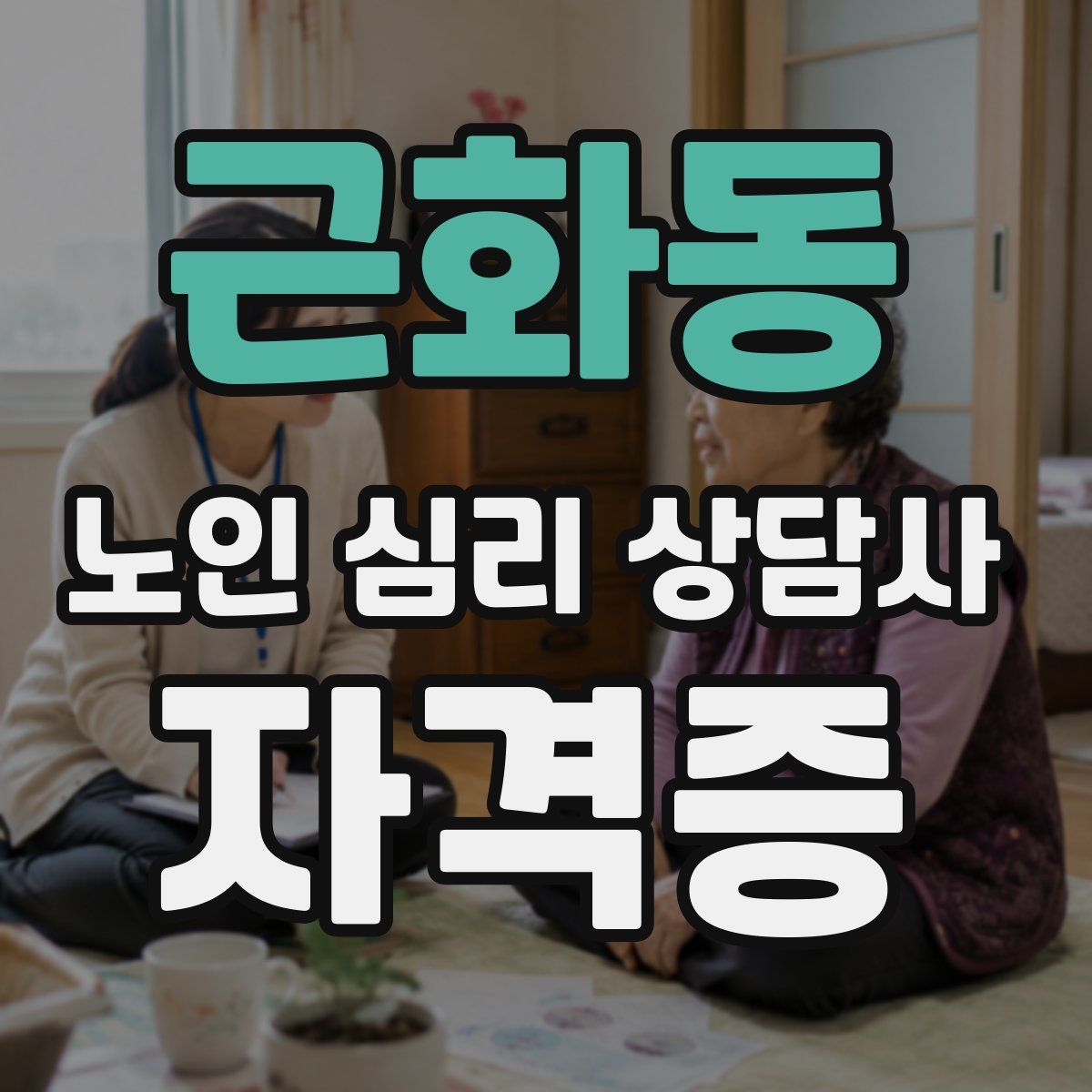 근화동 노인 심리 상담사 자격증