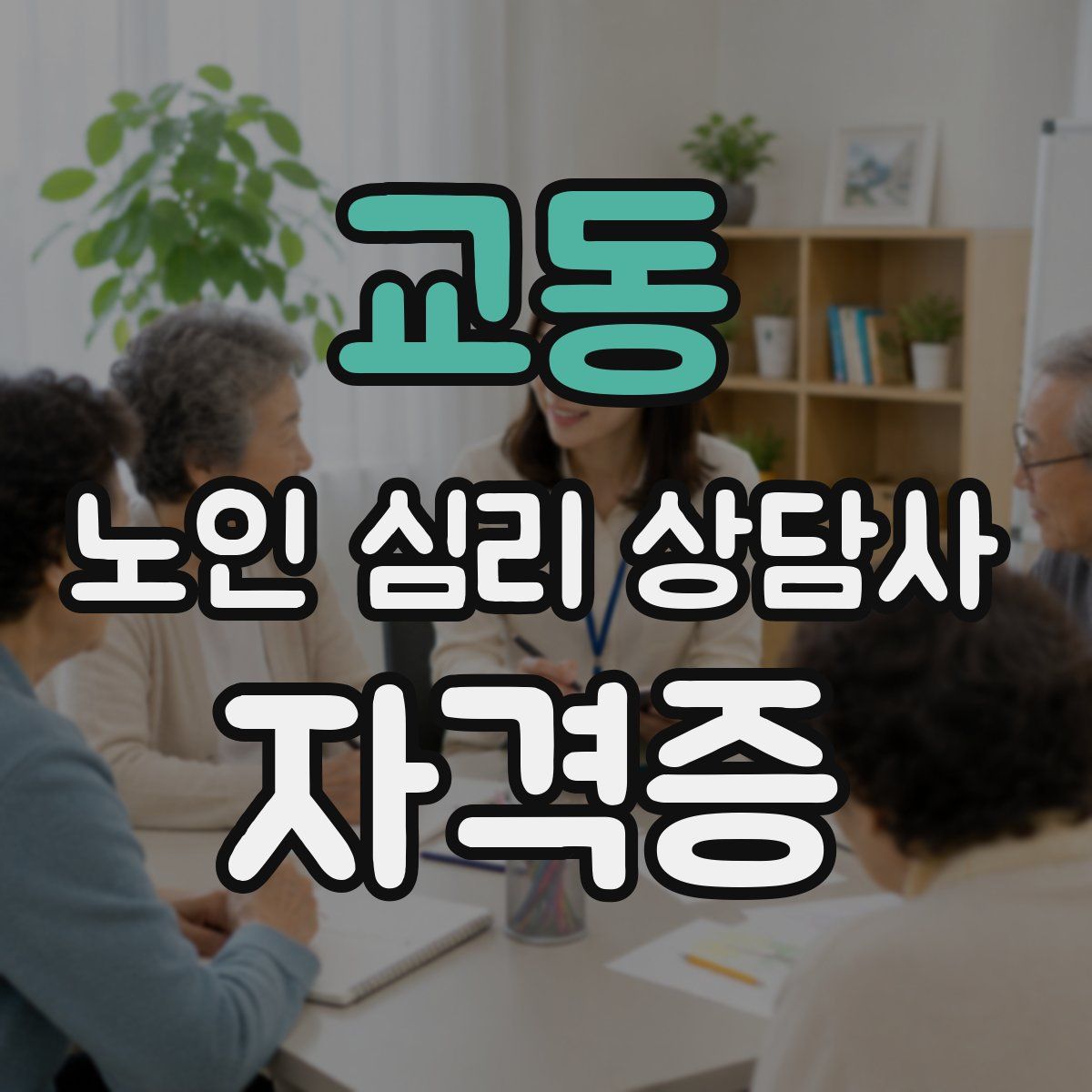 교동 노인 심리 상담사 자격증