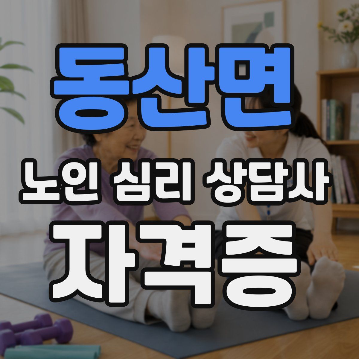 동산면 노인 심리 상담사 자격증