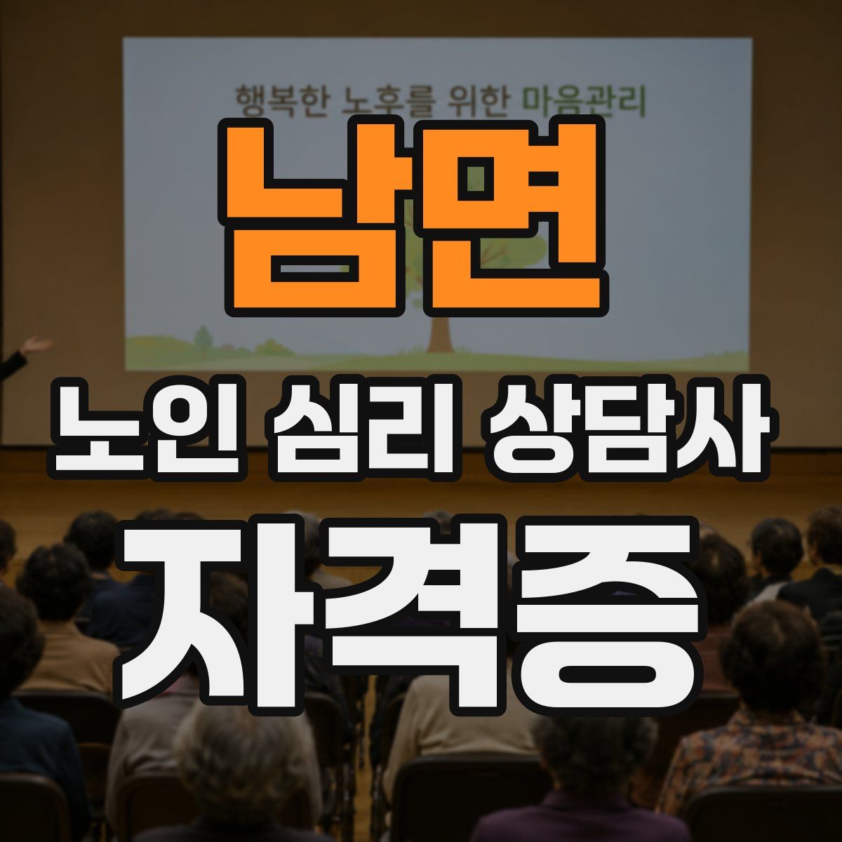 남면 노인 심리 상담사 자격증