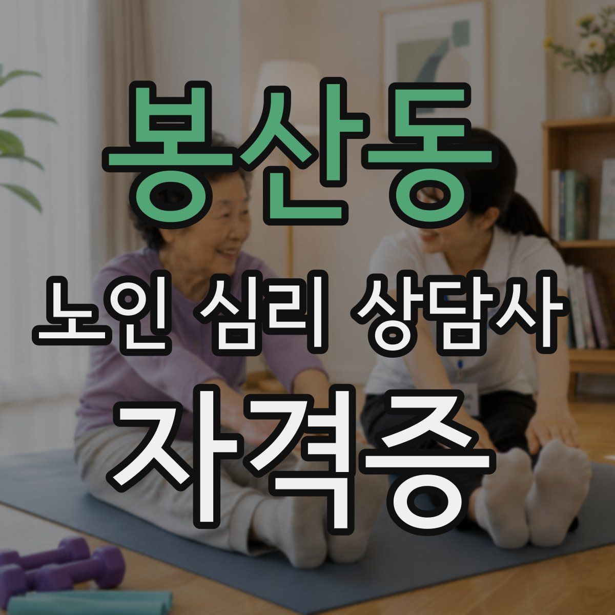 봉산동 노인 심리 상담사 자격증