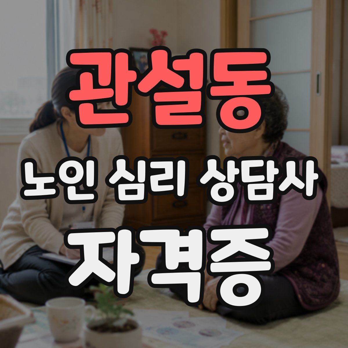 관설동 노인 심리 상담사 자격증