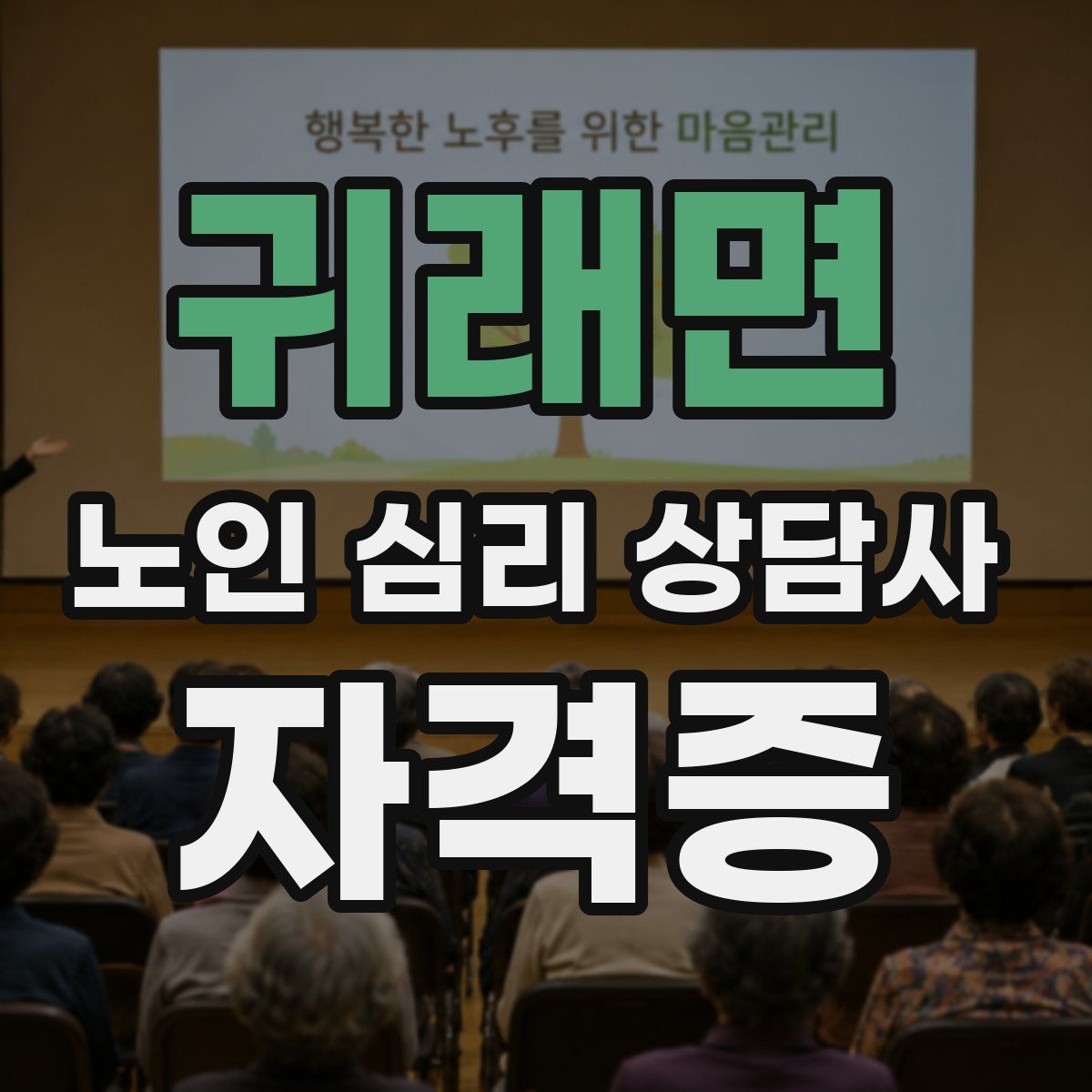귀래면 노인 심리 상담사 자격증