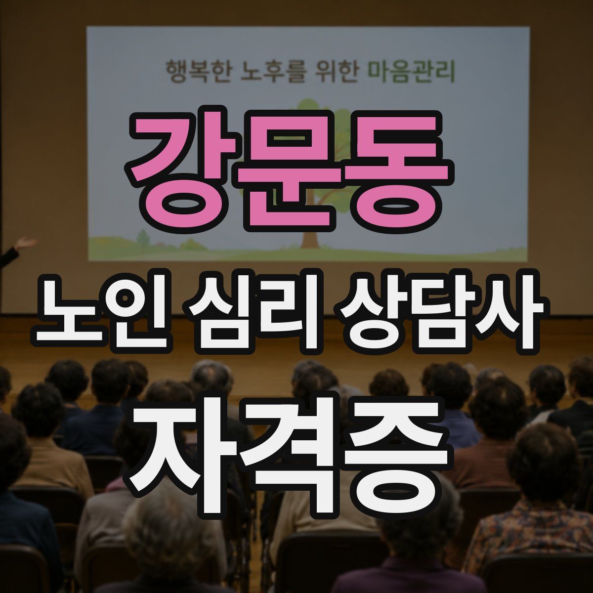 강문동 노인 심리 상담사 자격증