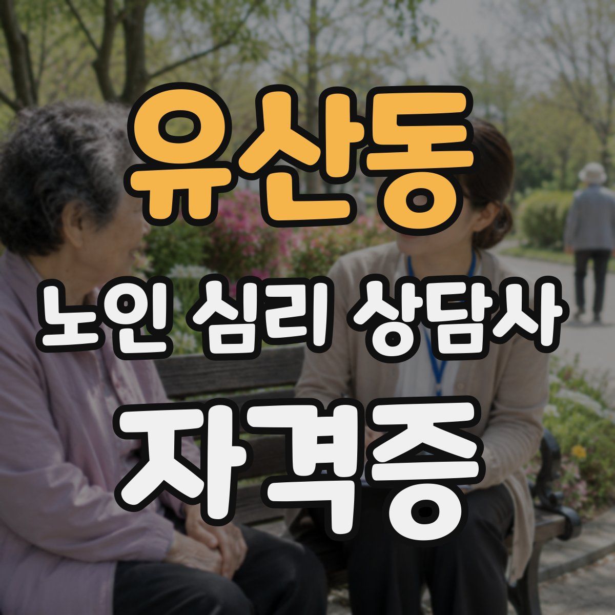 유산동 노인 심리 상담사 자격증