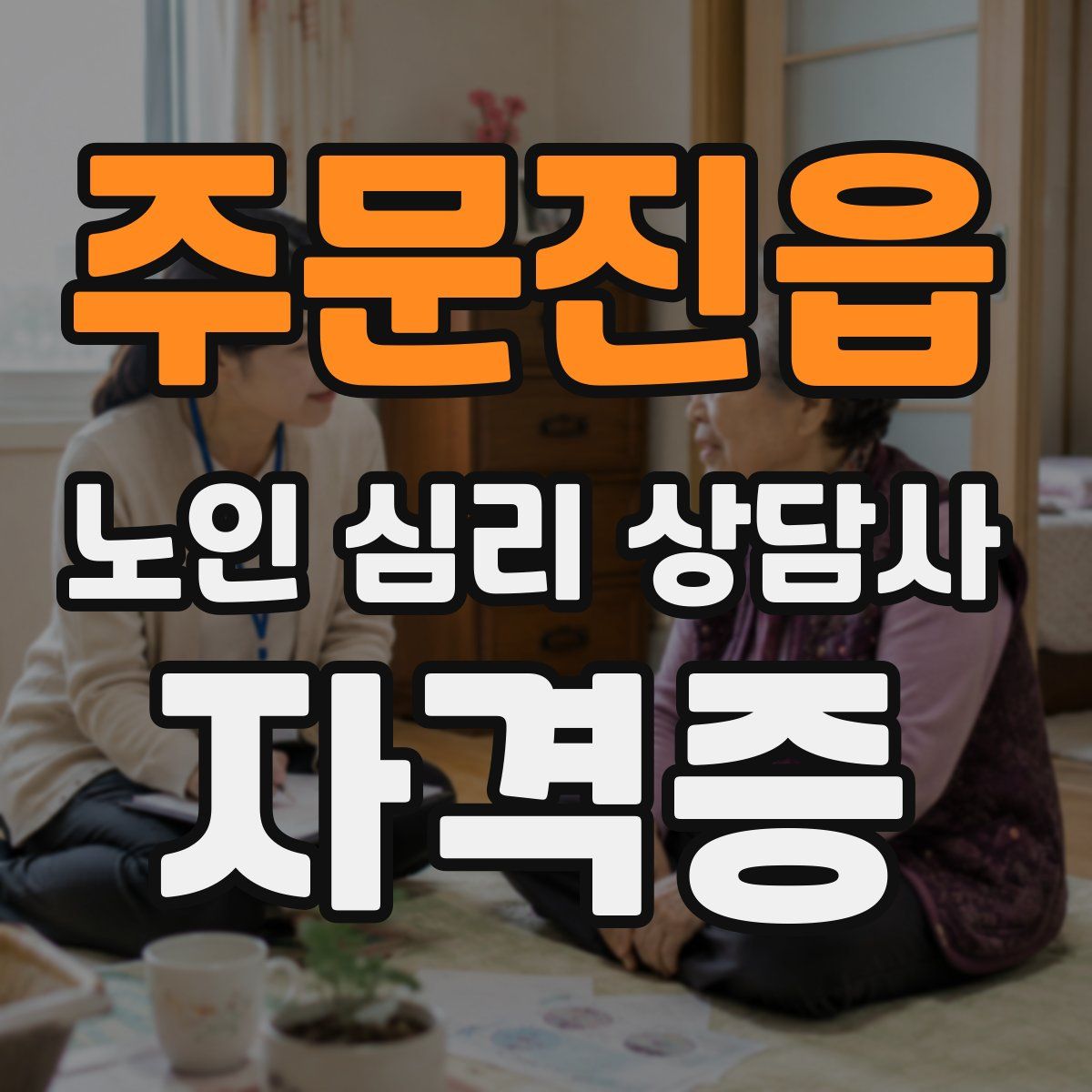 주문진읍 노인 심리 상담사 자격증
