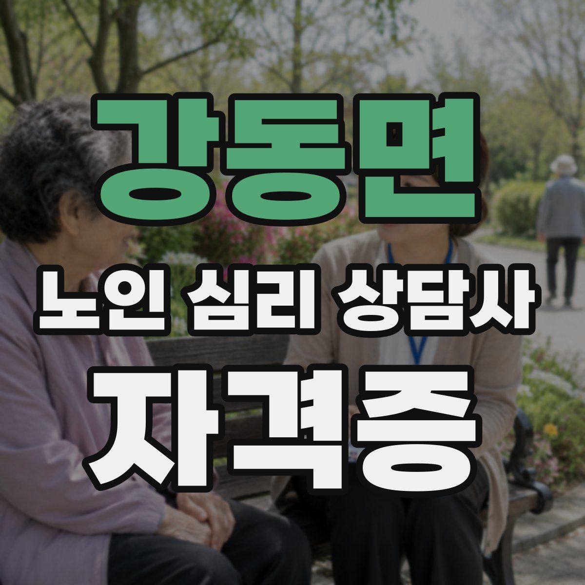 강동면 노인 심리 상담사 자격증