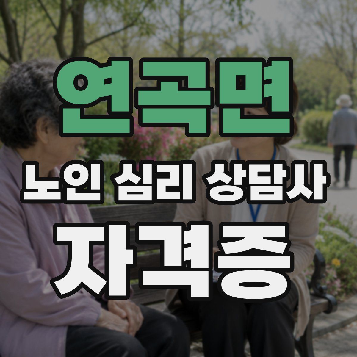 연곡면 노인 심리 상담사 자격증