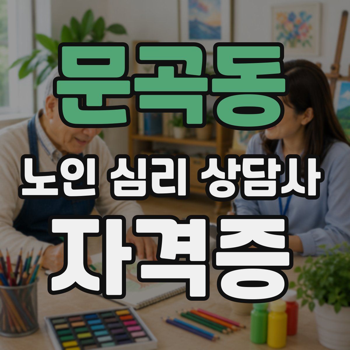 문곡동 노인 심리 상담사 자격증