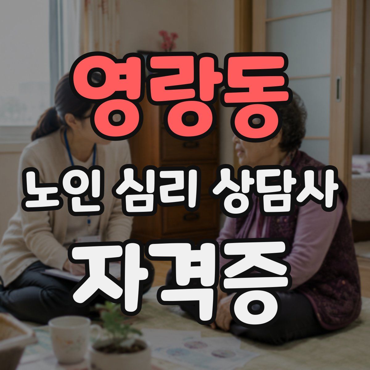 영랑동 노인 심리 상담사 자격증
