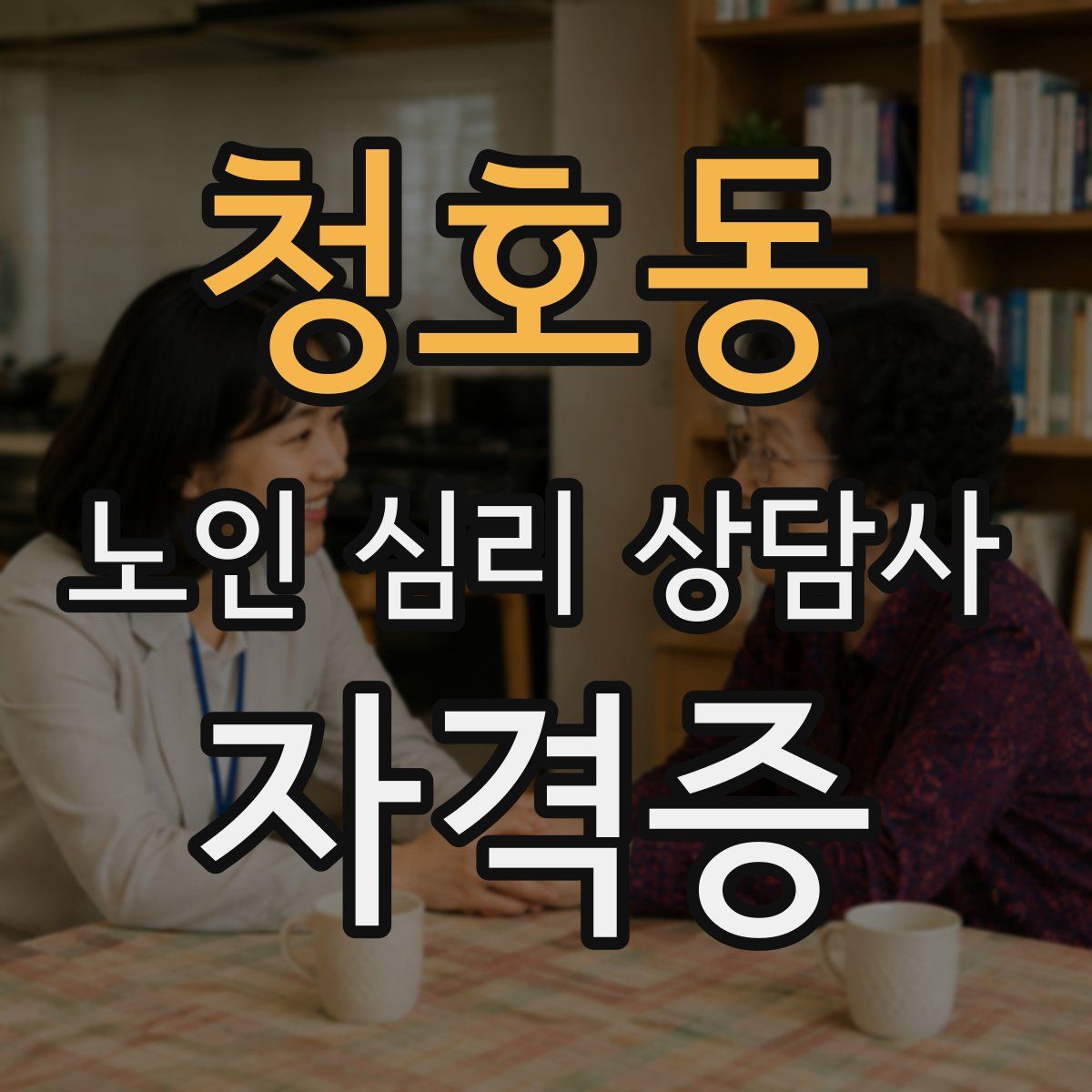 청호동 노인 심리 상담사 자격증
