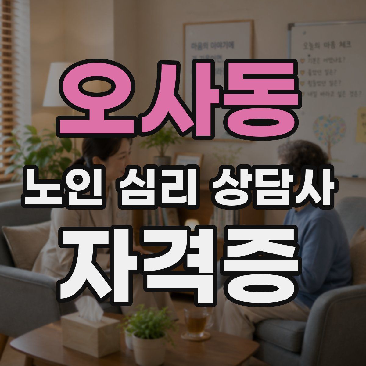 오사동 노인 심리 상담사 자격증