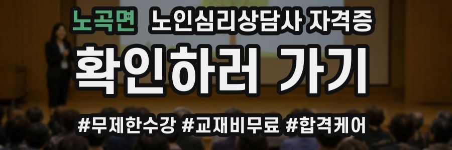 노곡면 노인 심리 상담사 자격증