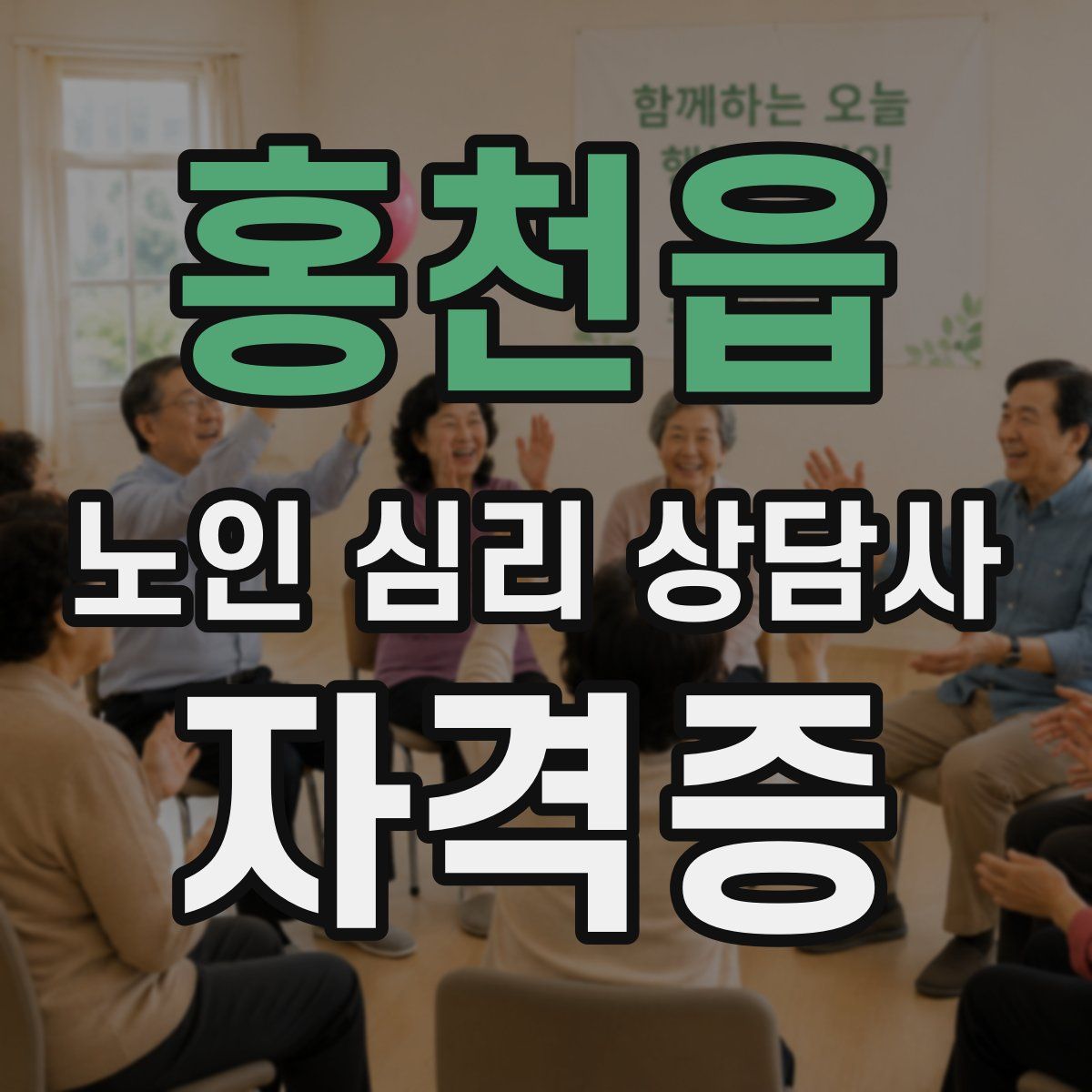홍천읍 노인 심리 상담사 자격증