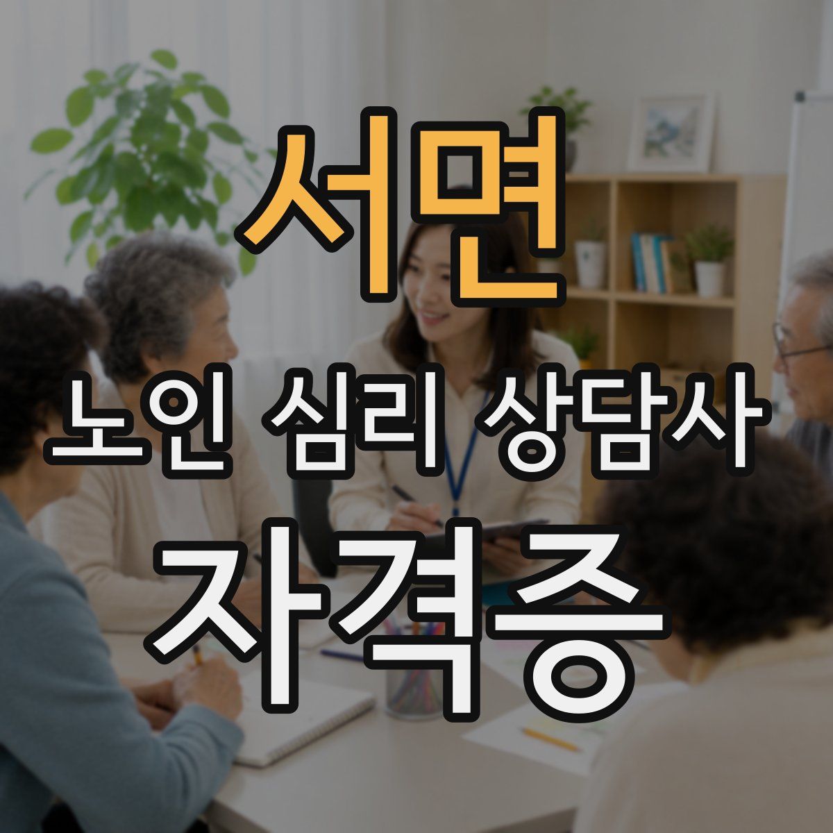 서면 노인 심리 상담사 자격증