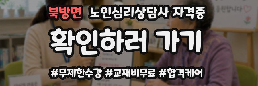 북방면 노인 심리 상담사 자격증