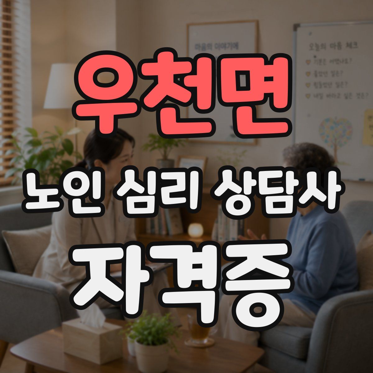 우천면 노인 심리 상담사 자격증