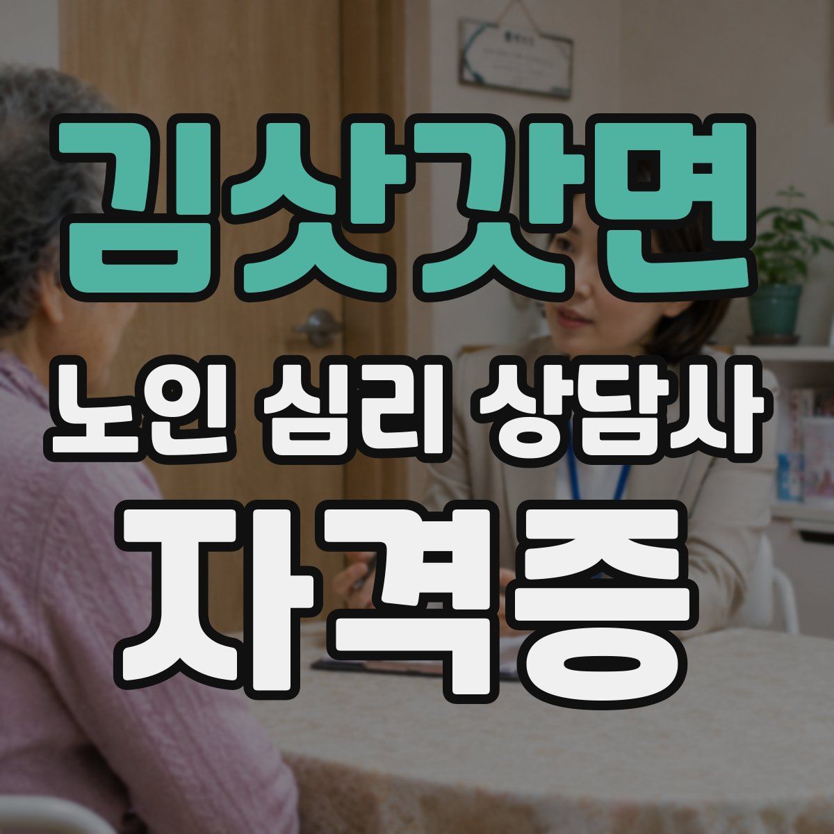 김삿갓면 노인 심리 상담사 자격증