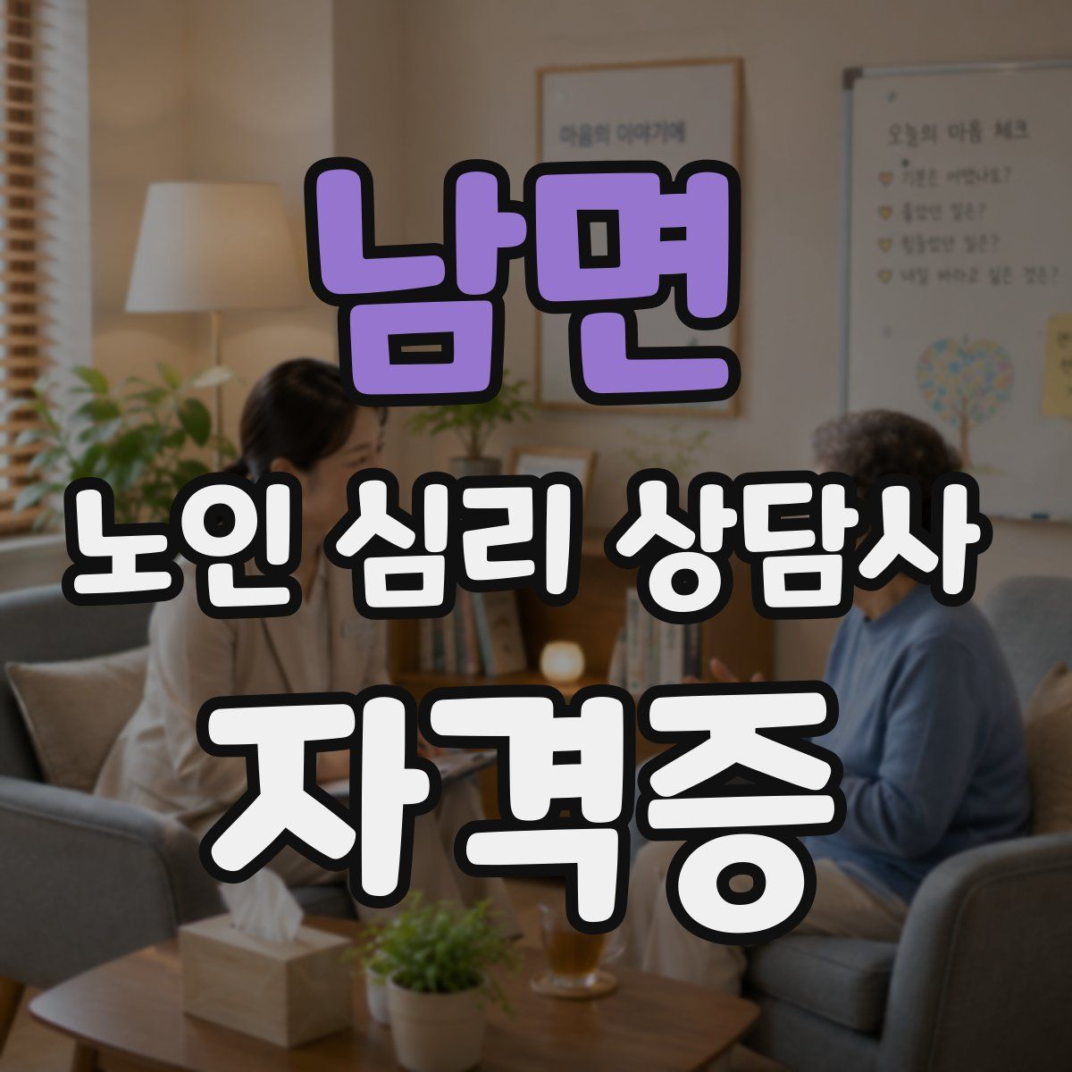 남면 노인 심리 상담사 자격증