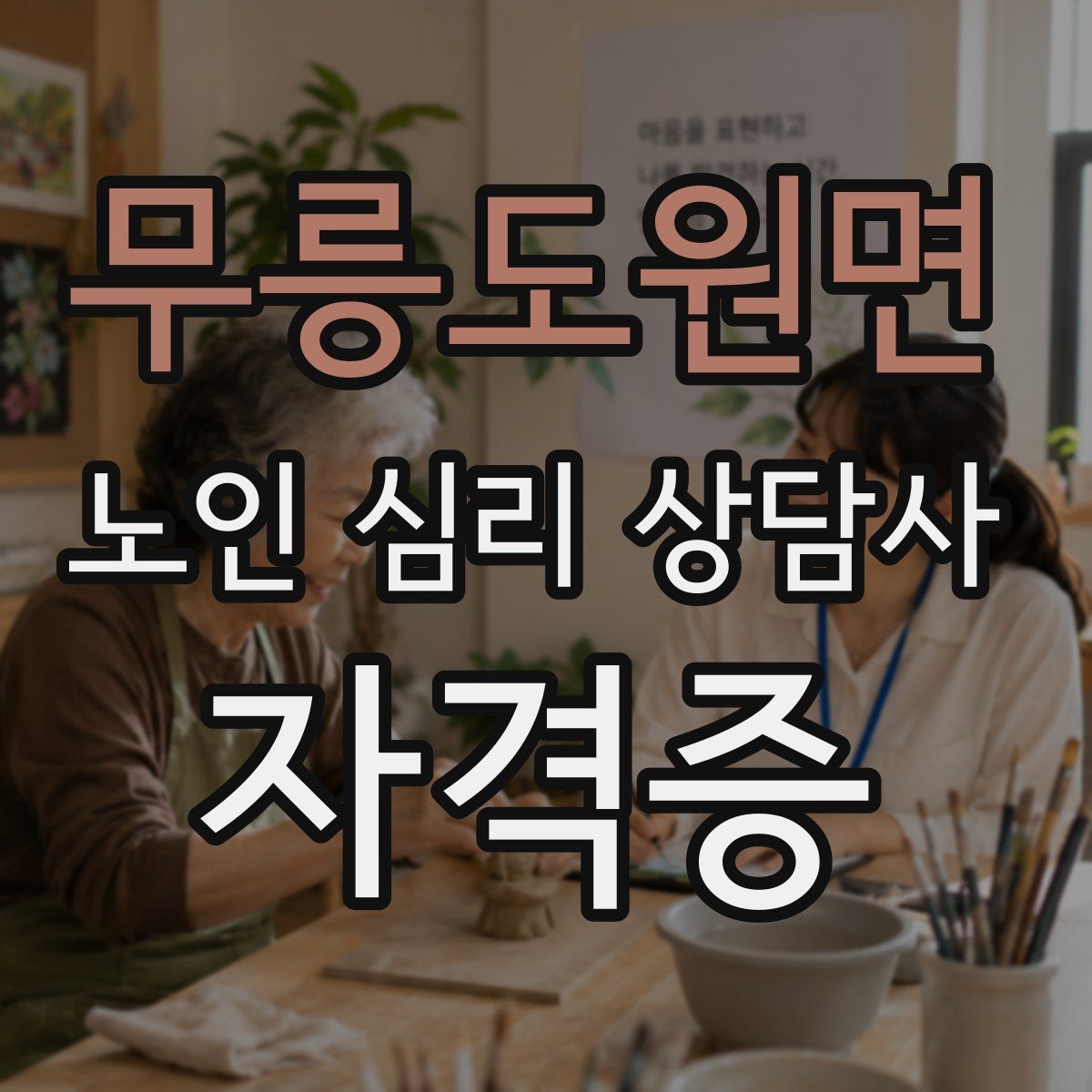무릉도원면 노인 심리 상담사 자격증