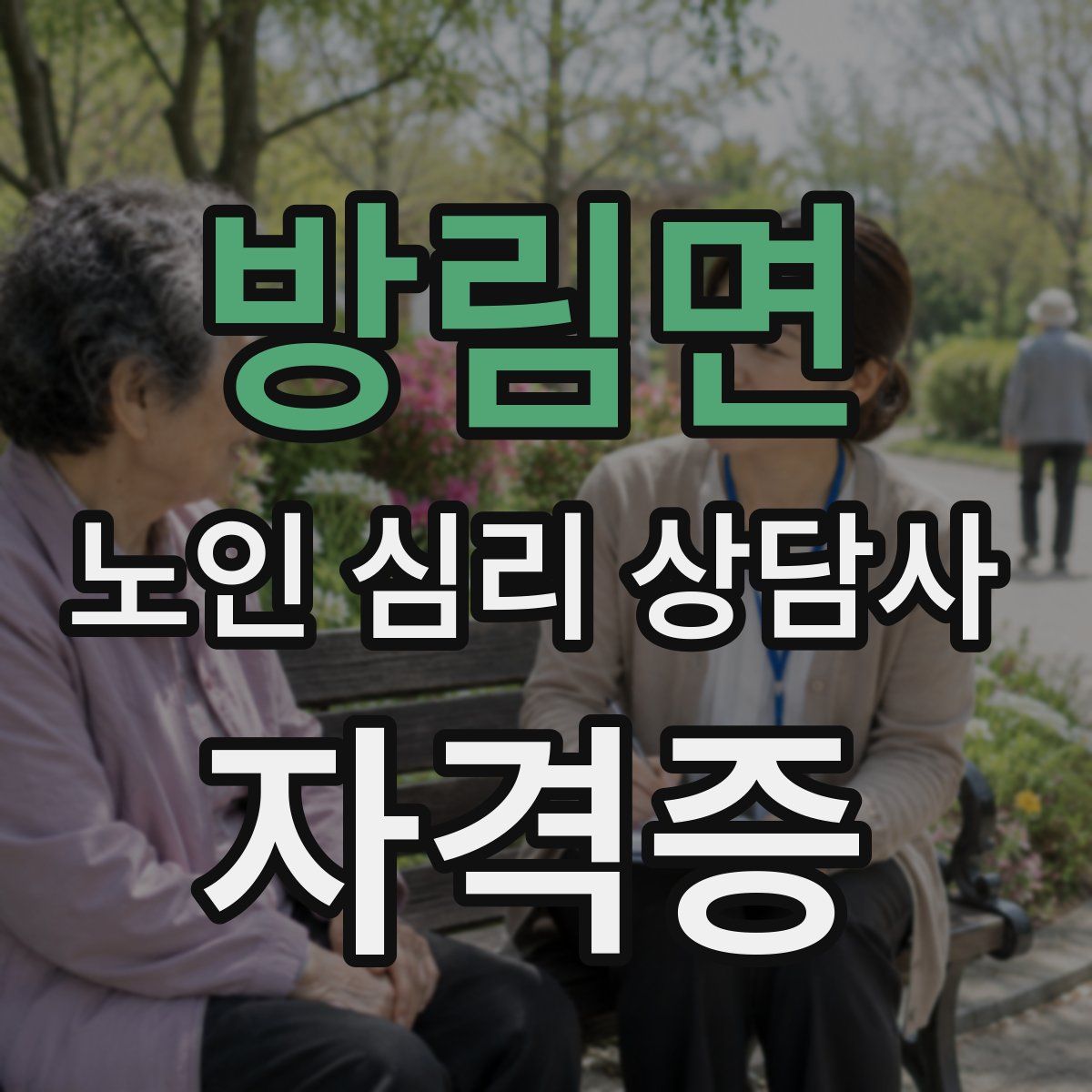 방림면 노인 심리 상담사 자격증