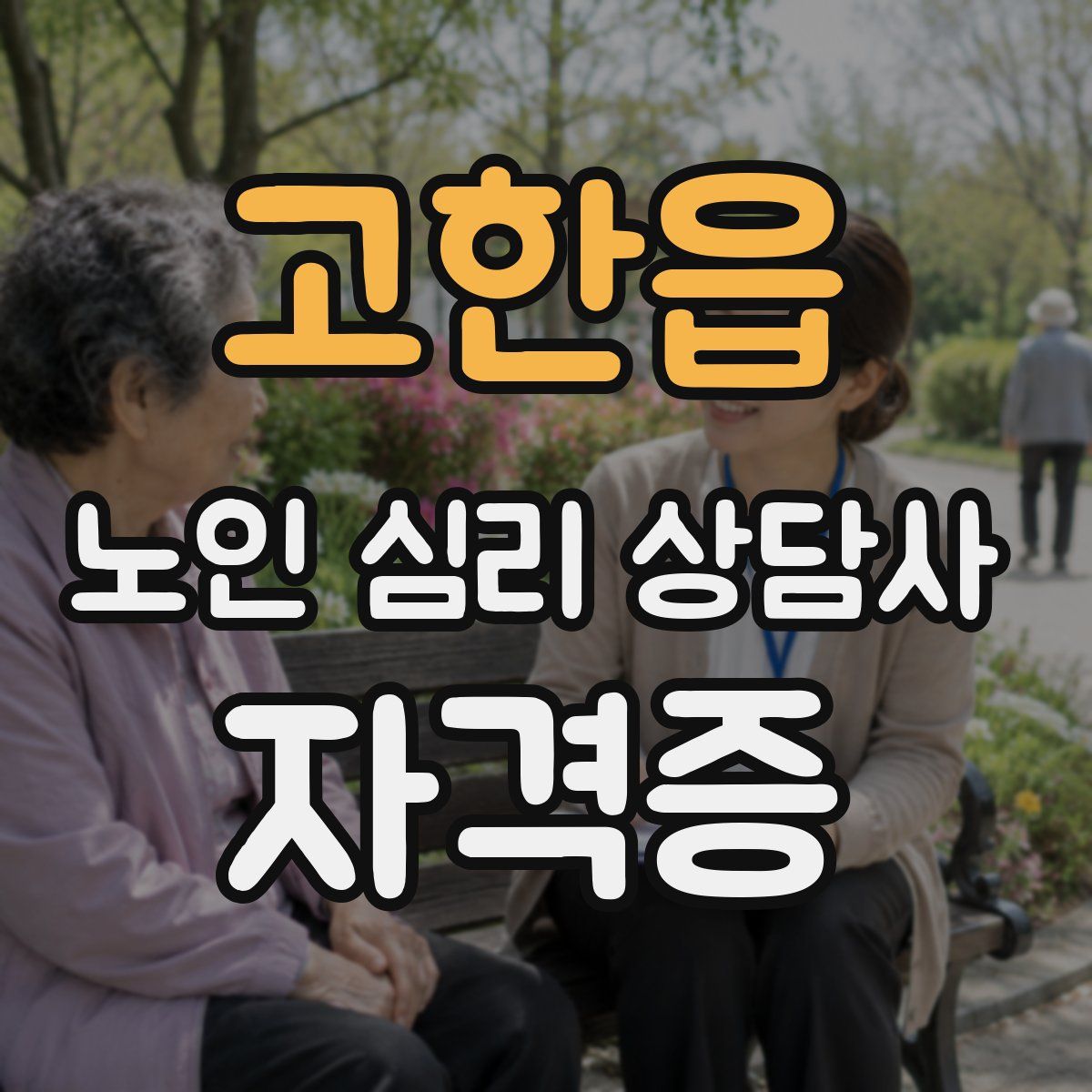 고한읍 노인 심리 상담사 자격증
