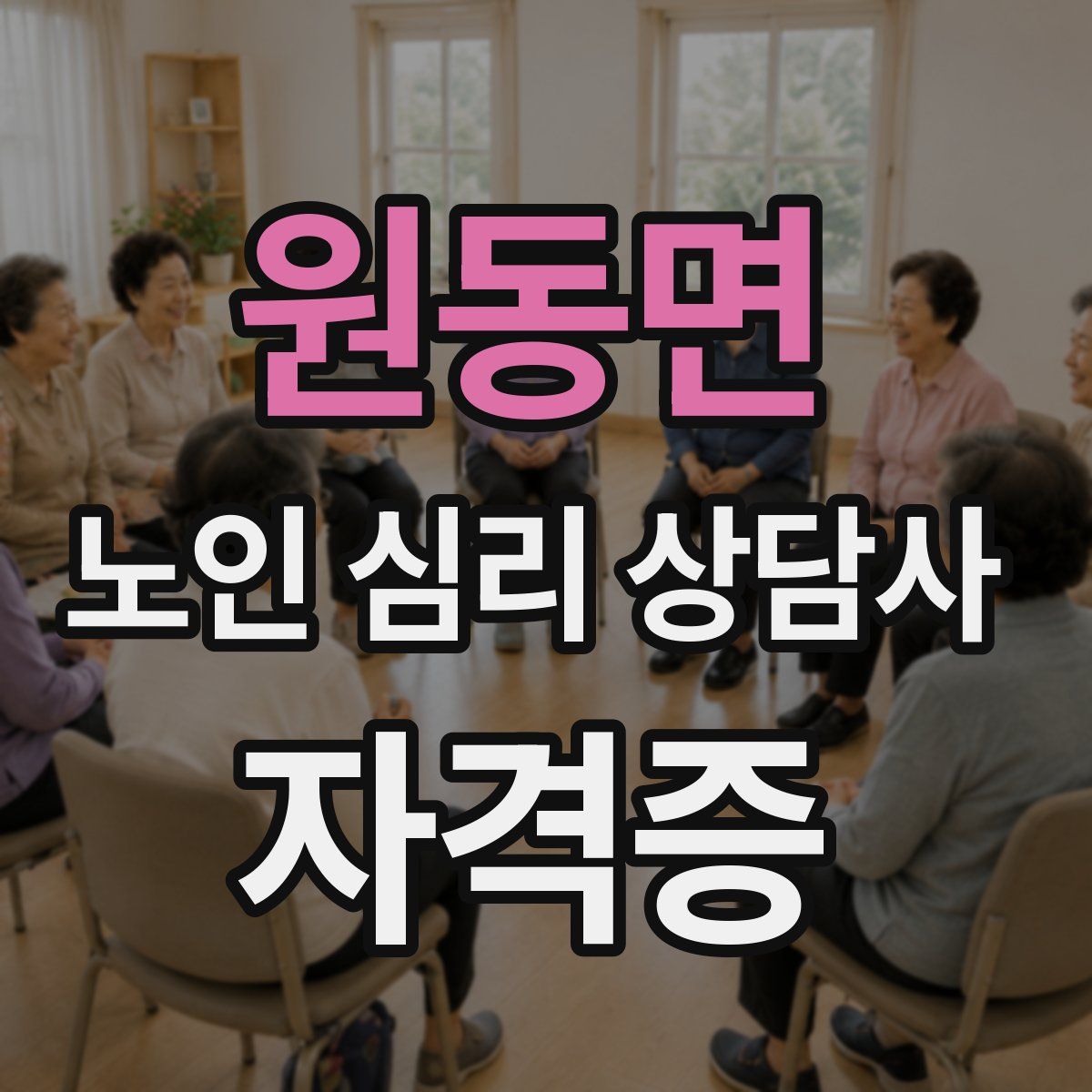 원동면 노인 심리 상담사 자격증