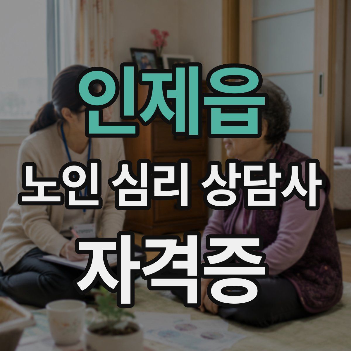 인제읍 노인 심리 상담사 자격증