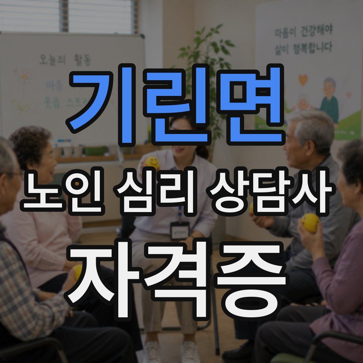 기린면 노인 심리 상담사 자격증