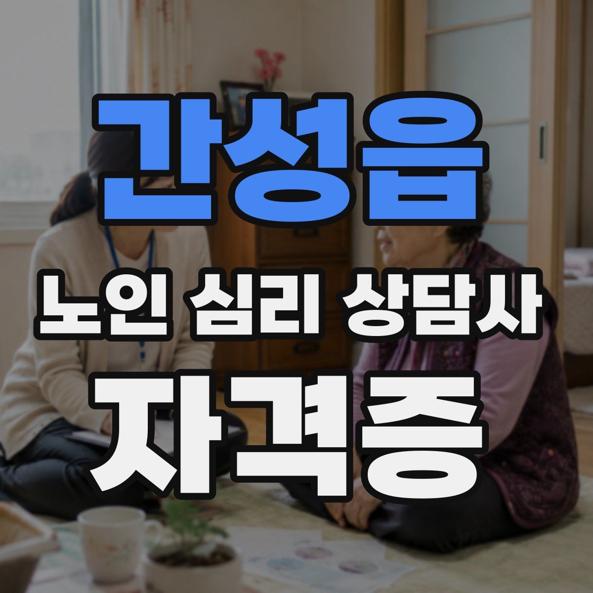 간성읍 노인 심리 상담사 자격증