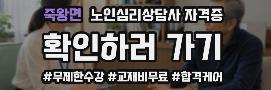 죽왕면 노인 심리 상담사 자격증