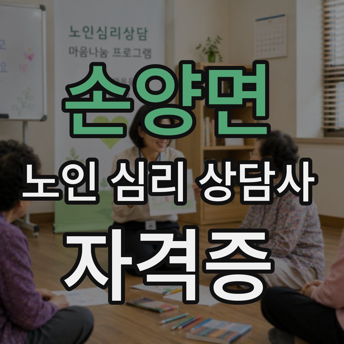 손양면 노인 심리 상담사 자격증