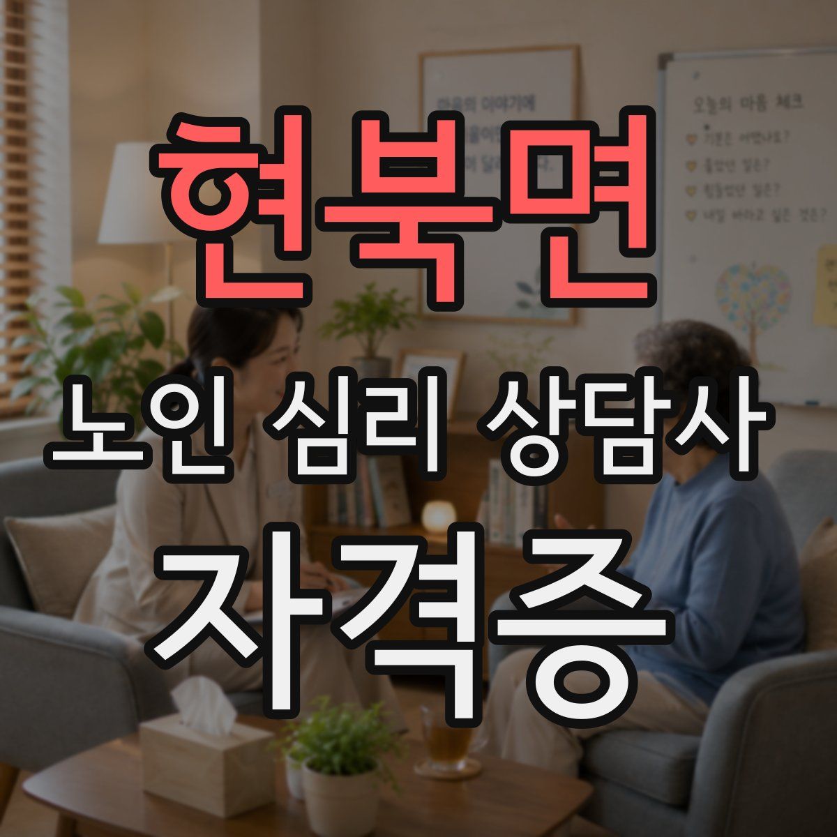 현북면 노인 심리 상담사 자격증