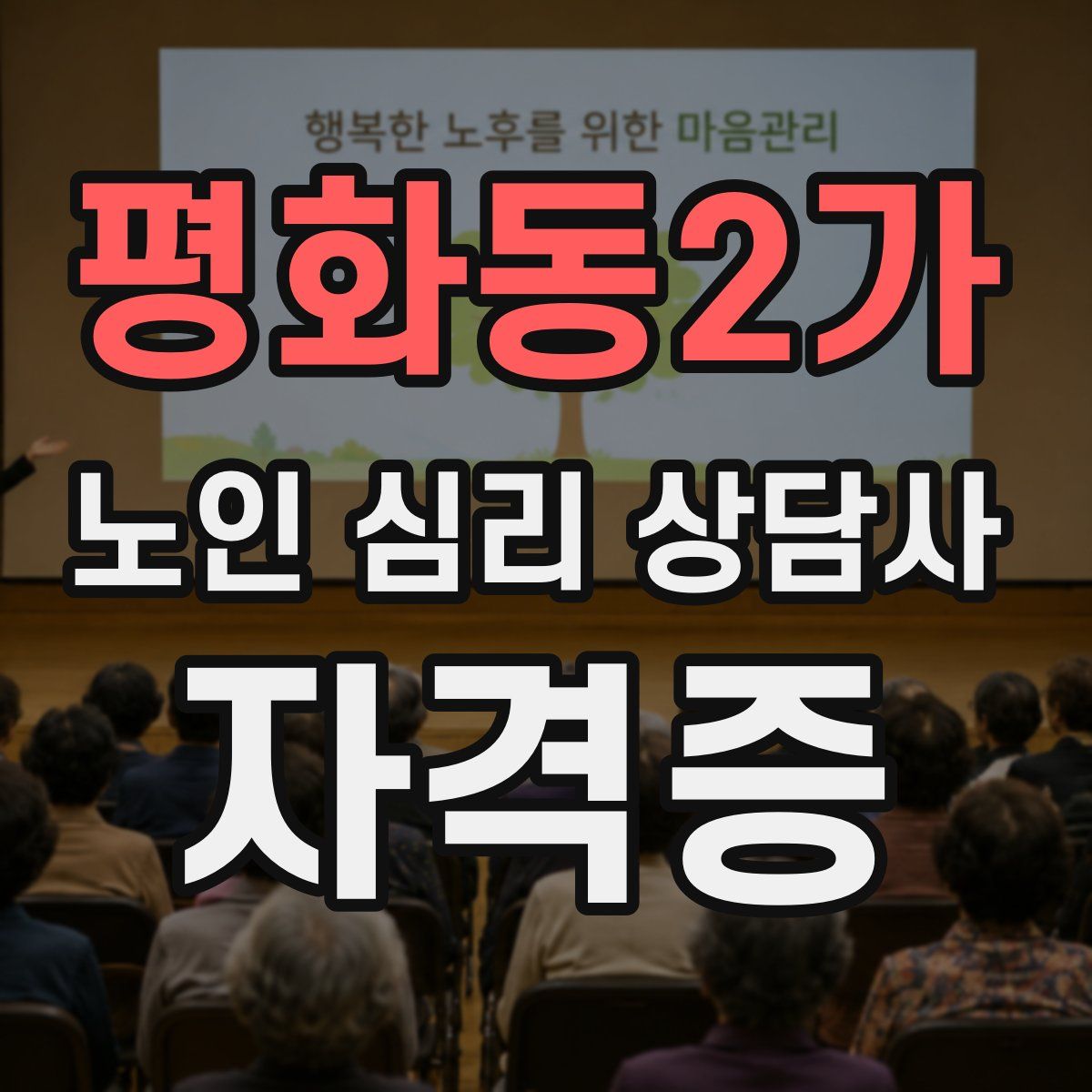 평화동2가 노인 심리 상담사 자격증