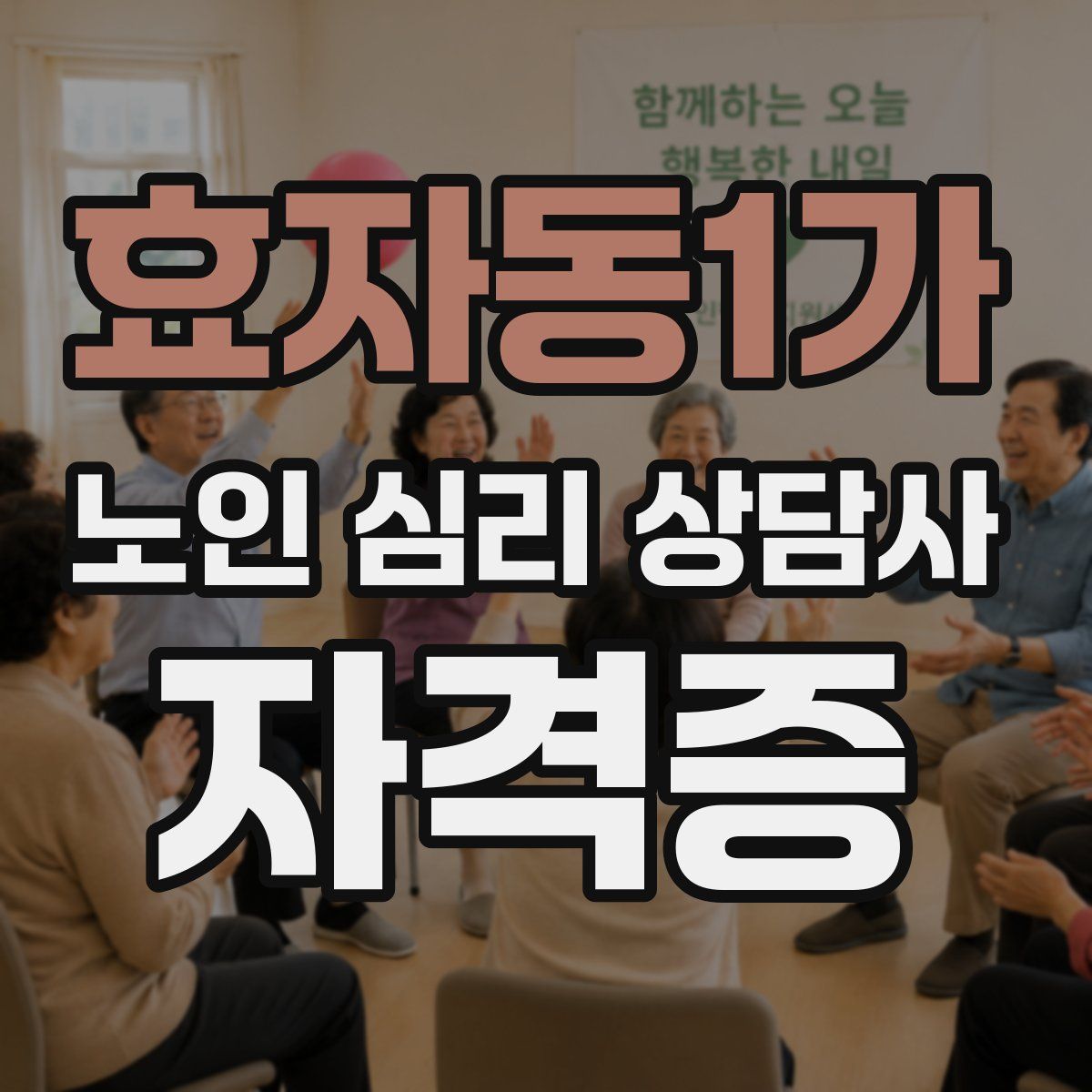 효자동1가 노인 심리 상담사 자격증
