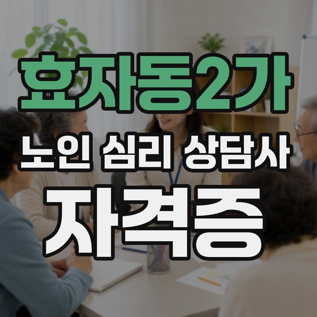 효자동2가 노인 심리 상담사 자격증