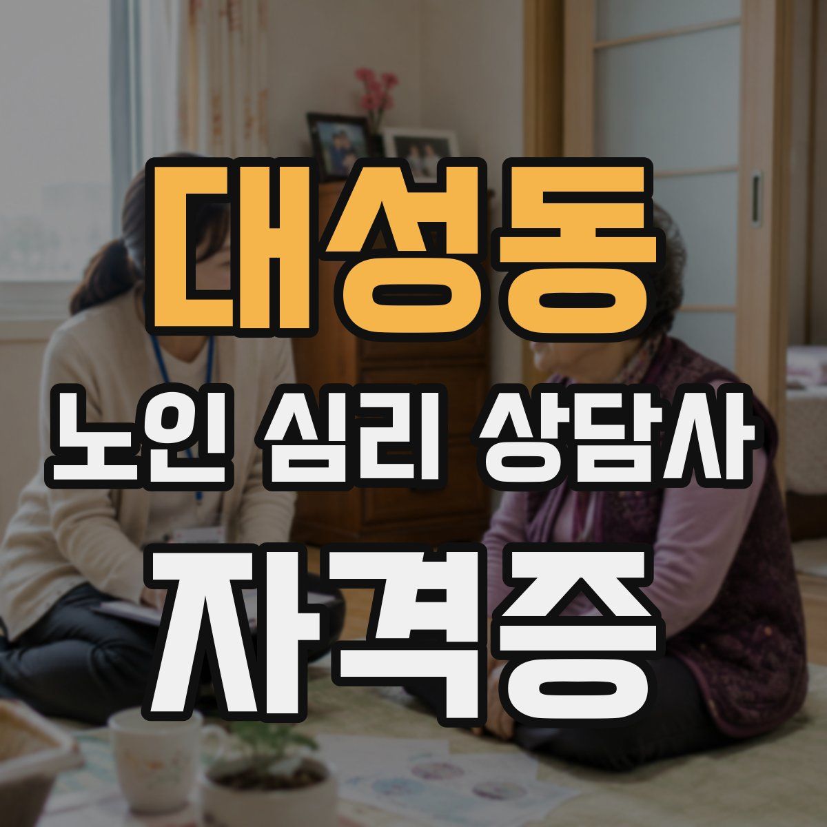대성동 노인 심리 상담사 자격증