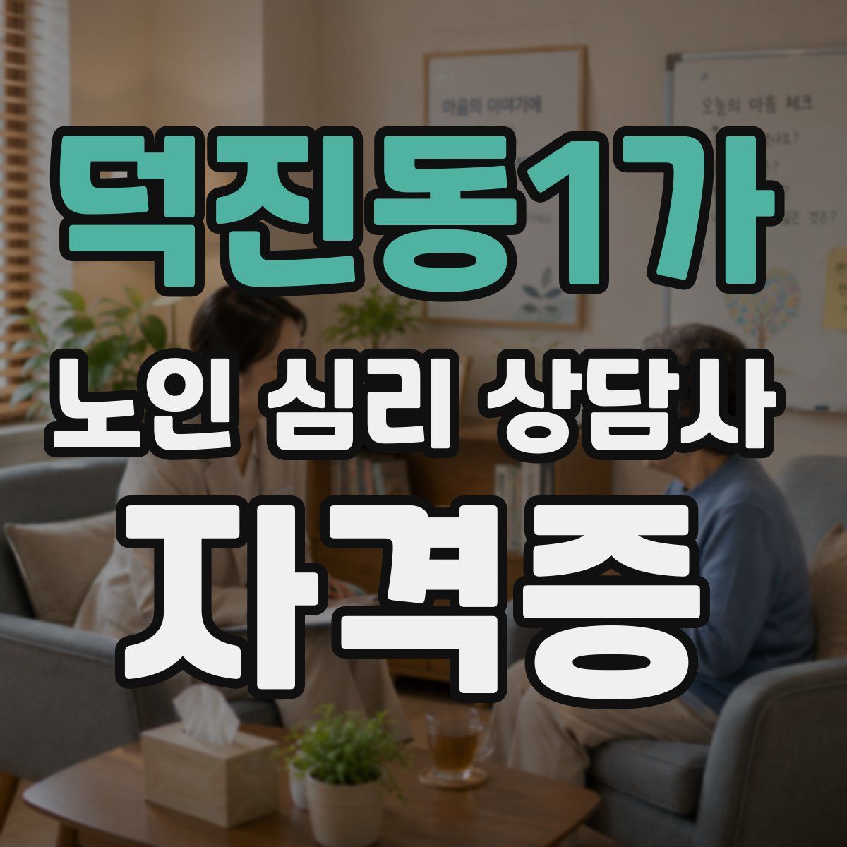 덕진동1가 노인 심리 상담사 자격증