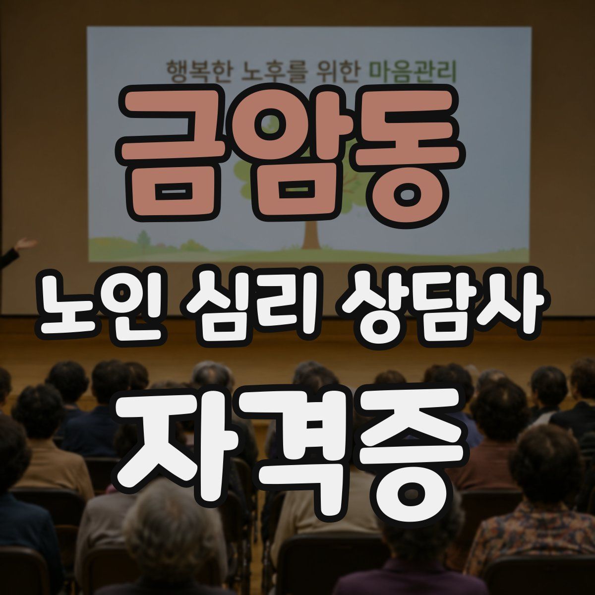 금암동 노인 심리 상담사 자격증