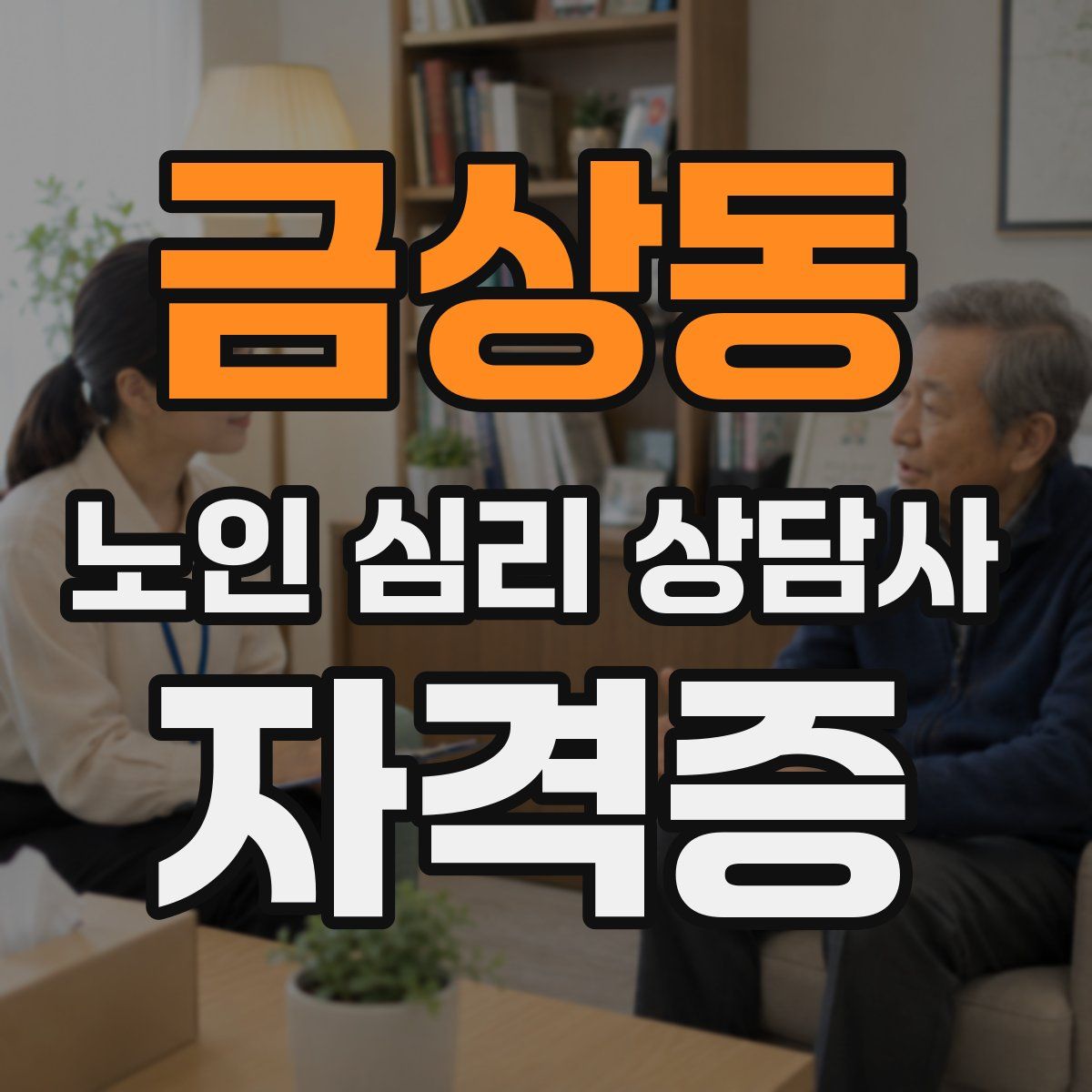 금상동 노인 심리 상담사 자격증