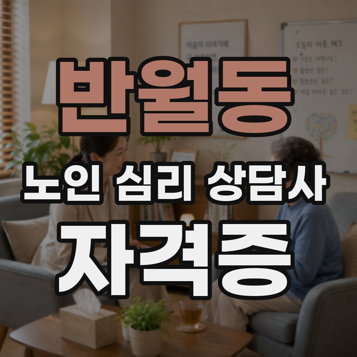 반월동 노인 심리 상담사 자격증