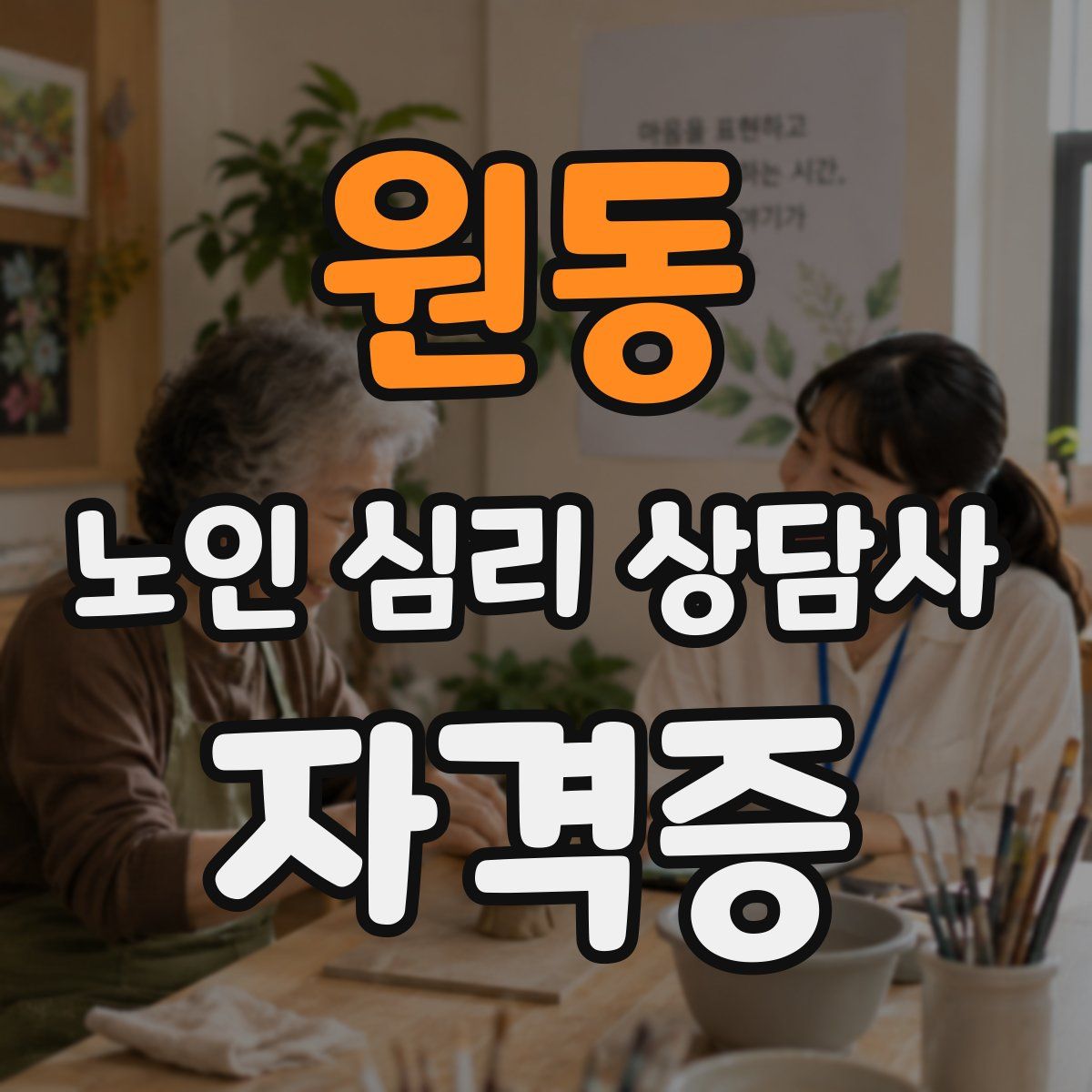 원동 노인 심리 상담사 자격증